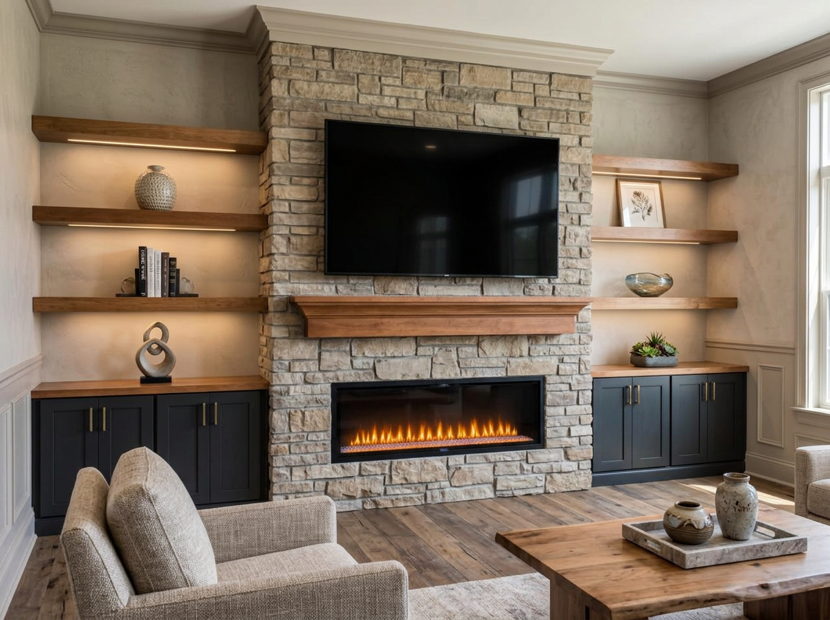 The Ridge custom media wall